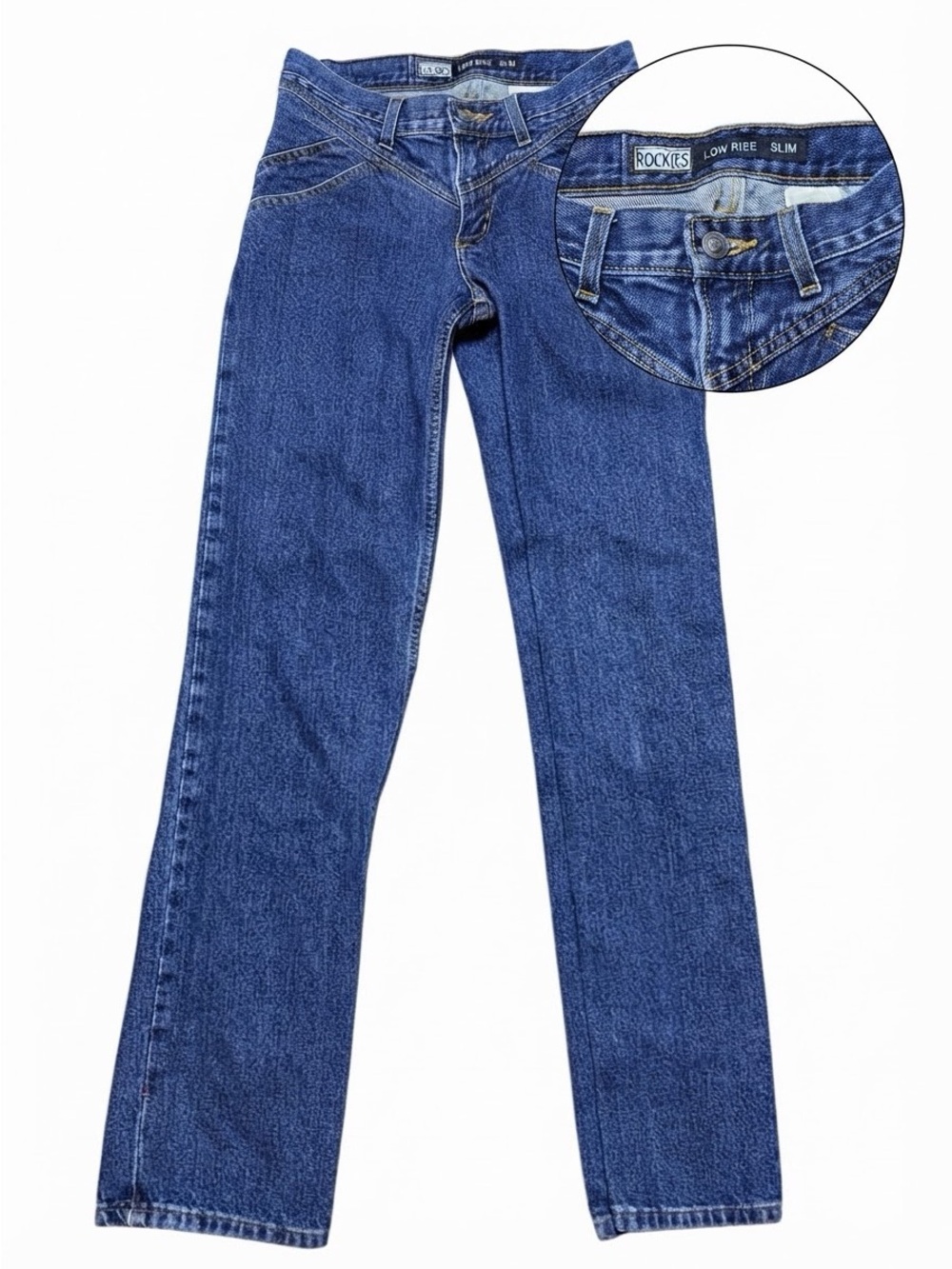 Vintage Rockies Jeans Low Rise Slim Western Denim Y2K 90s Size 3-L (long)
